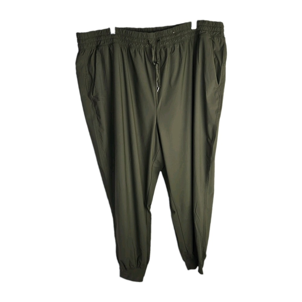 Old Navy SleekTech Jogger Pants Womens 3X Olive Green Go Dry Athleisure Weekend